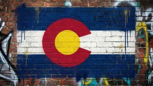 Brick Wall Graffiti Flag