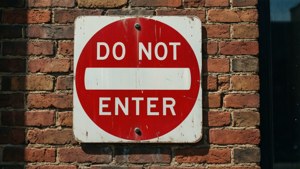 Brick Wall Warning