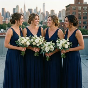 Bridesmaids Rooftop Pose