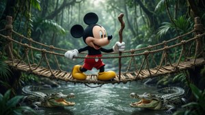 Bridge Crossing Mickey