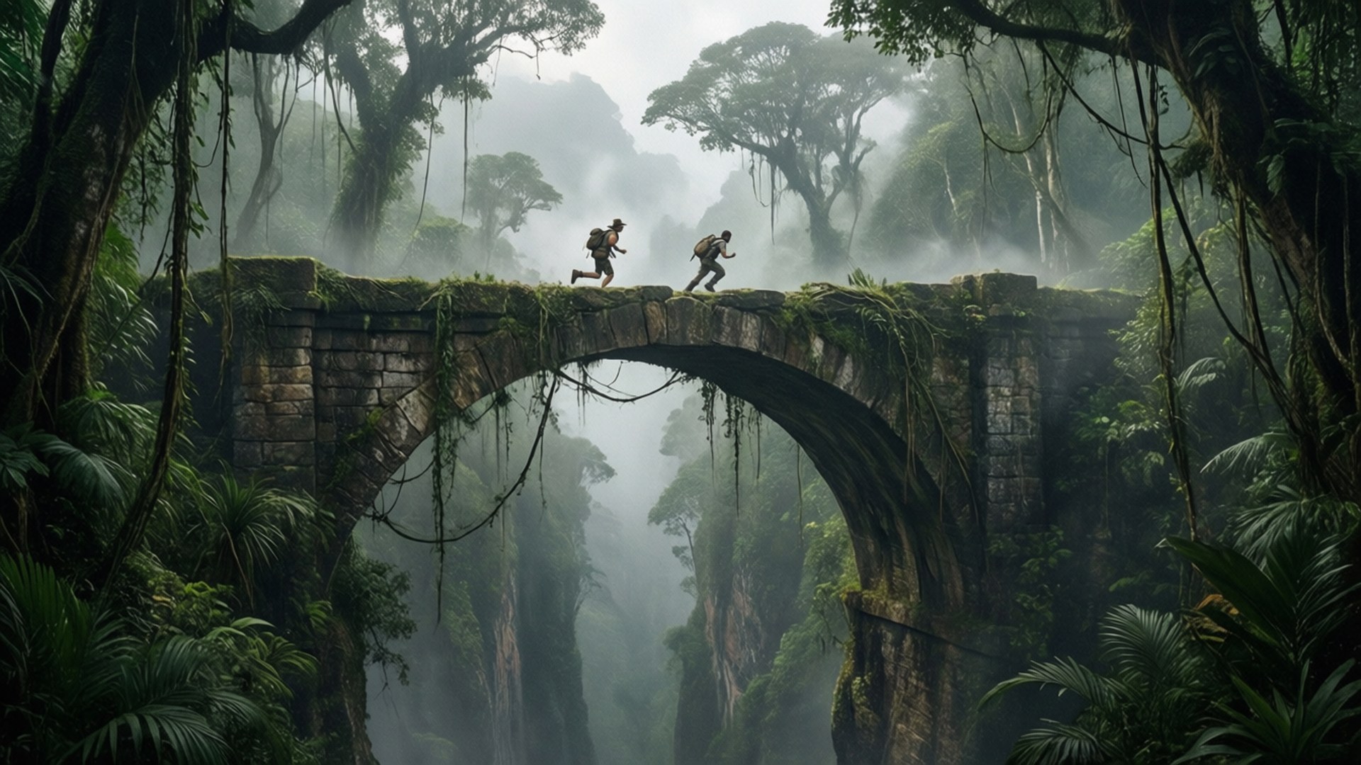 Bridge Over the Chasm by Wallpapers.art Studio