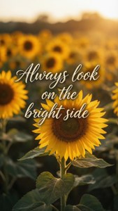 Bright Side Sunflower Quote