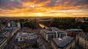 Bristol Sunset Skyline