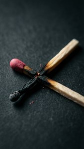 Broken Burnt Matchstick