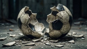 Broken Half Soccer Ball