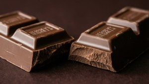 Broken Hershey Bar Close-up
