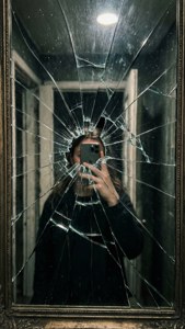 Broken Mirror Selfie