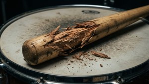 Broken Stick on Drum