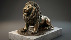 Bronze Lion Capital 3D