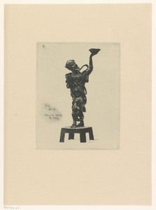 Bronzen beeld van een boze geest