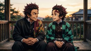 Brothers at Sunset