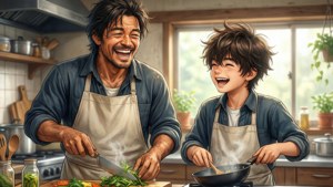 Brothers in Kitchen
