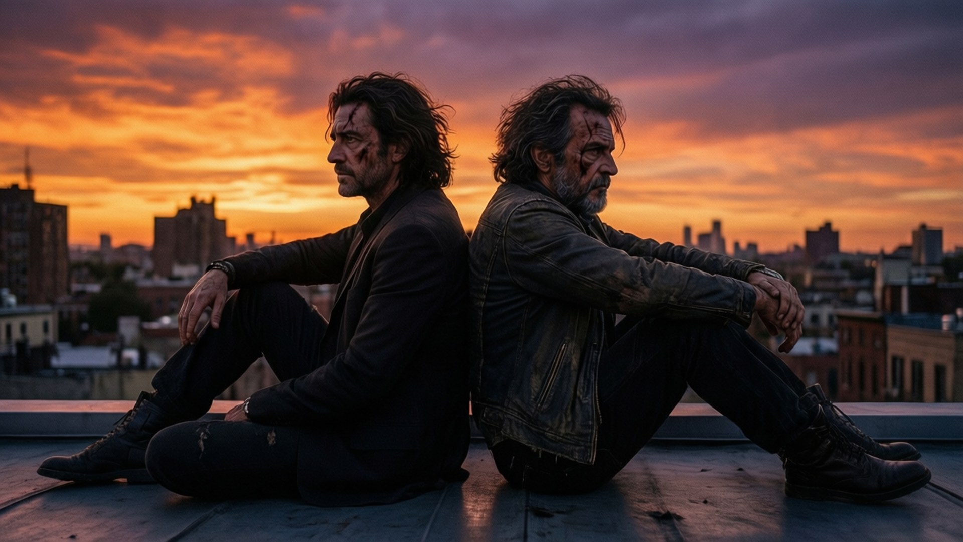Brothers in Sunset by Wallpapers.art Studio