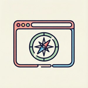 Browser Compass SVG Minimal