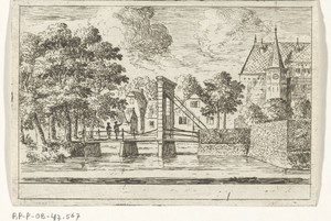 Brug over een slotgracht