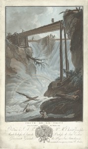 Brug over een waterval bij Mühlethal
