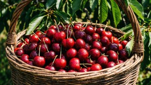 Brush Cherry Basket
