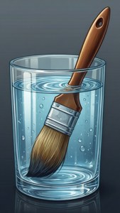 Brush in Water Glass