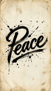 Brush Script Peace