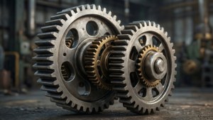 Brushed Steel Gears