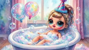 Bubble Bath Birthday Doll