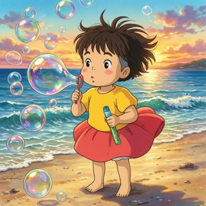 Bubble Fun at Beach