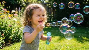 Bubble Fun in Garden