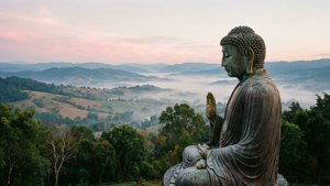 Buddha Overlooking Valley