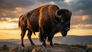 Buffalo at Golden Hour