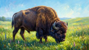 Buffalo in Meadow