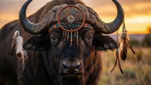 Buffalo with Dreamcatcher