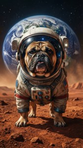 Bulldog Astronaut