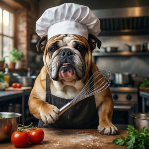 Bulldog Chef at Work