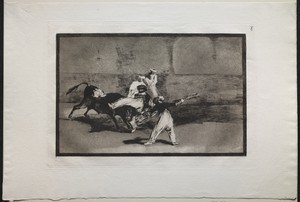 Bullfights:  A Moor Caught by a Bull in the Ring