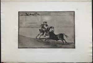 Bullfights:  A Spanish Mounted Knight in the Ring Breaking Short Spears Without the Help of Assistants
