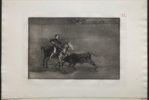 Bullfights:  Manly Courage of the Celebrated Pajuelera in (the Ring) at Saragosa