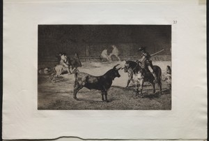 Bullfights:  The Celebrated Picador, Fernando del Toro, Draws the Fierce Beast on with his Pique