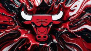 Bulls Liquid Splash Art