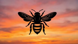 Bumble Bee Silhouette Sunset