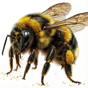Bumble Bee with Pollen Baskets