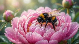 Bumblebee on Peony