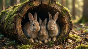 Bunny Family Log