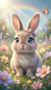 Bunny in Flowers