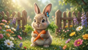 Bunny in Garden
