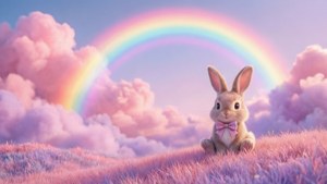 Bunny Rainbow Dreamscape