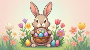 Bunny with Egg Basket