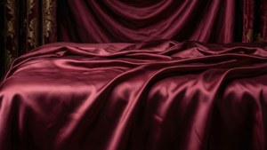 Burgundy Silk Elegance