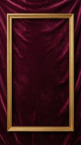 Burgundy Velvet Gold Frame