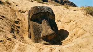Buried Moai in Sand