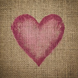 Burlap Heart Stencil